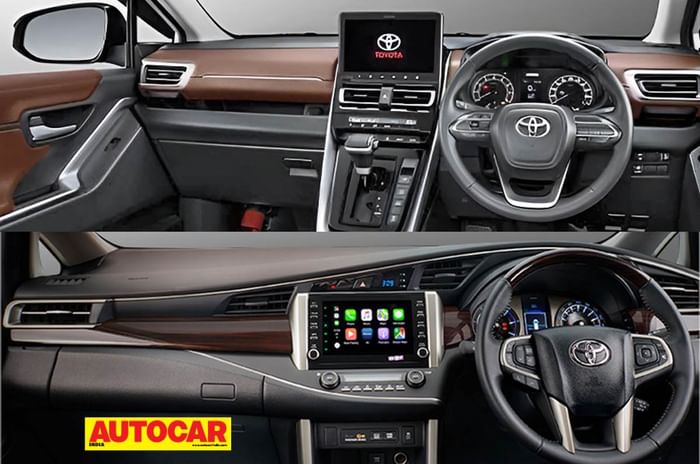 Toyota Innova Crysta or Hycross: should I pick diesel or petrol-hybrid? Toyota Innova Hycross vs Innova Crysta interior